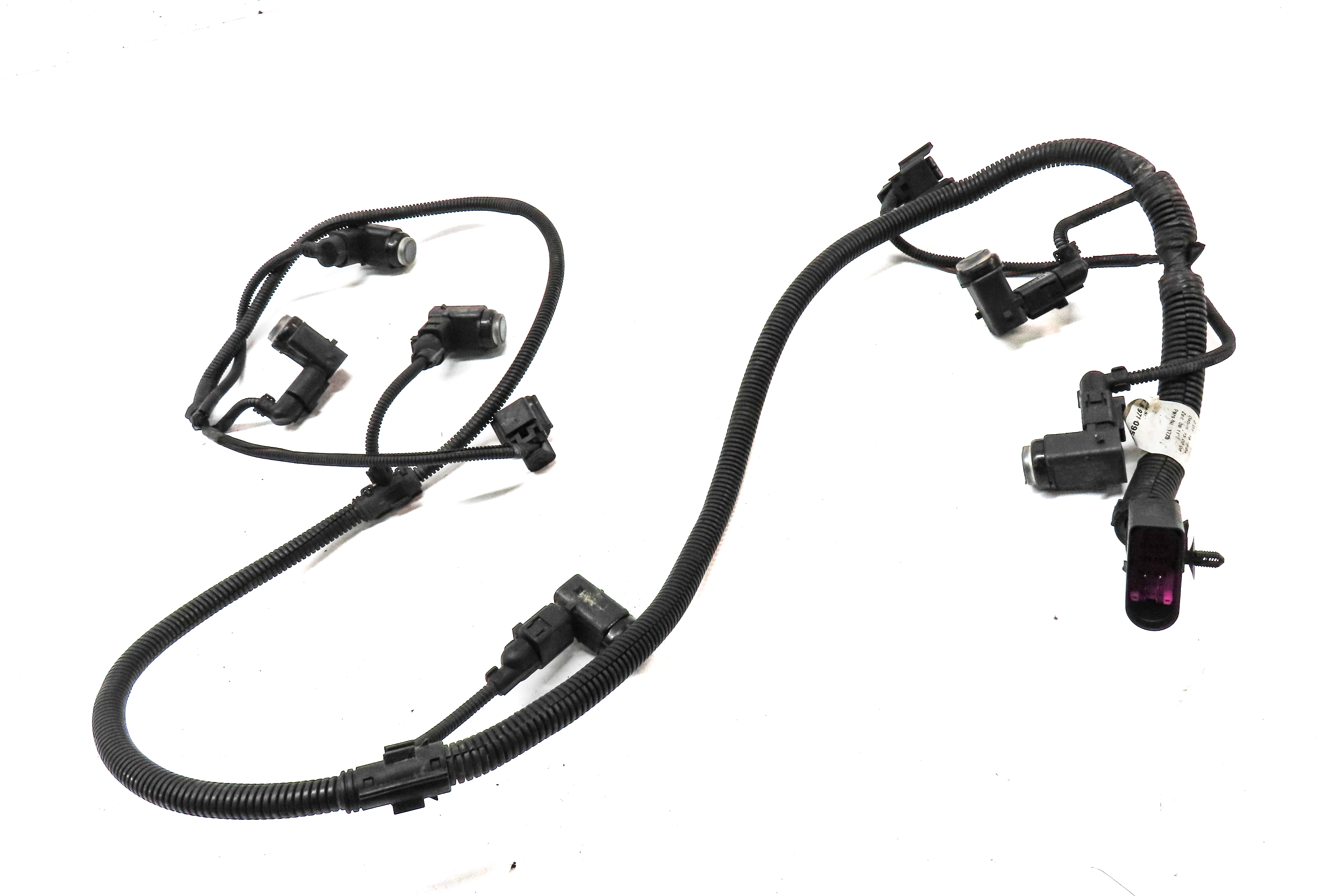 2006 PORSCHE CAYENNE (955) FRONT PDC PARK SENSOR SET-6 & HARNESS (Titanium) — exact item pictured